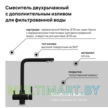 Смеситель MAUNFELD MFQT-16B (черный) картинка 3